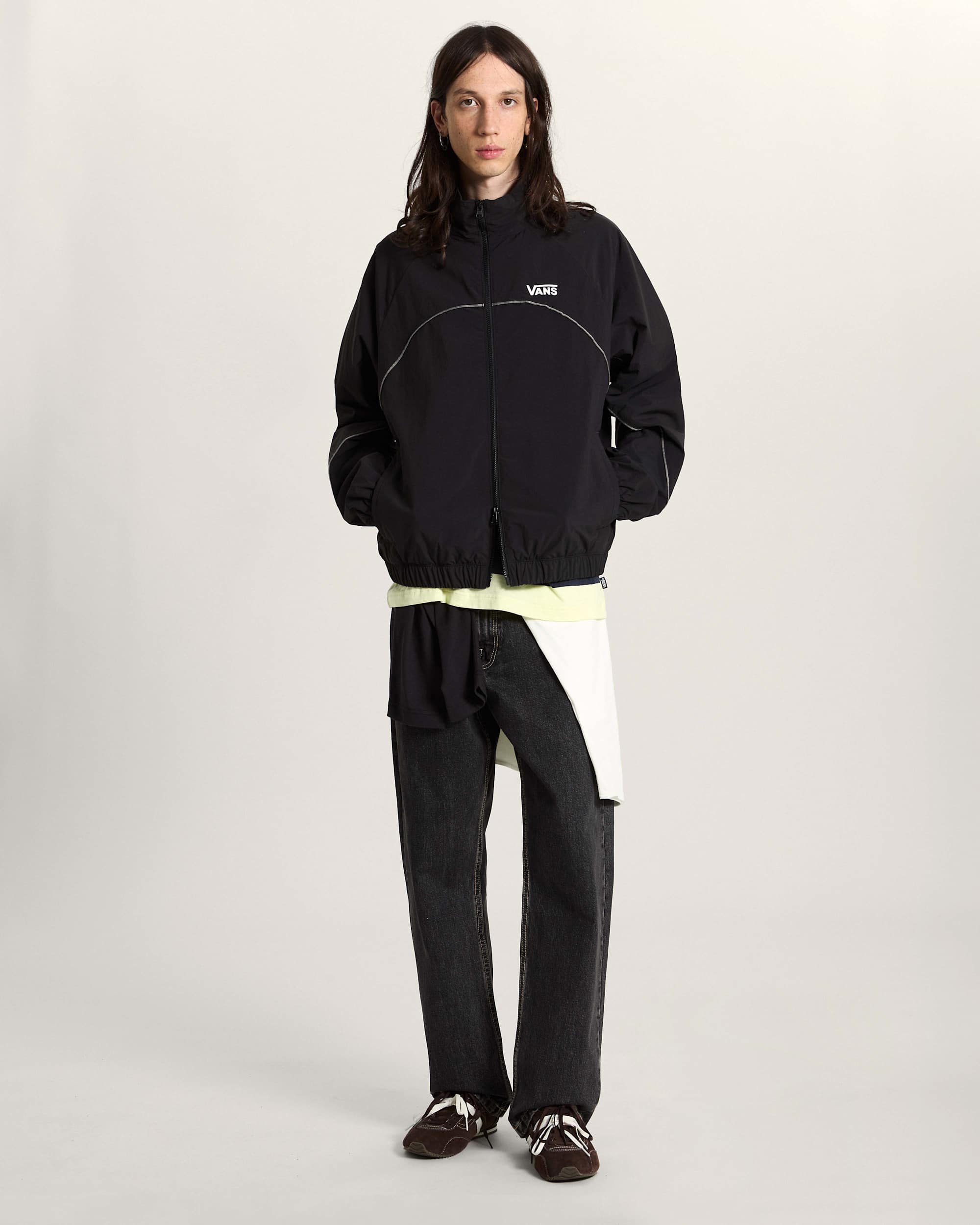 Foster Track Jacket Black VANS Zwart alt5