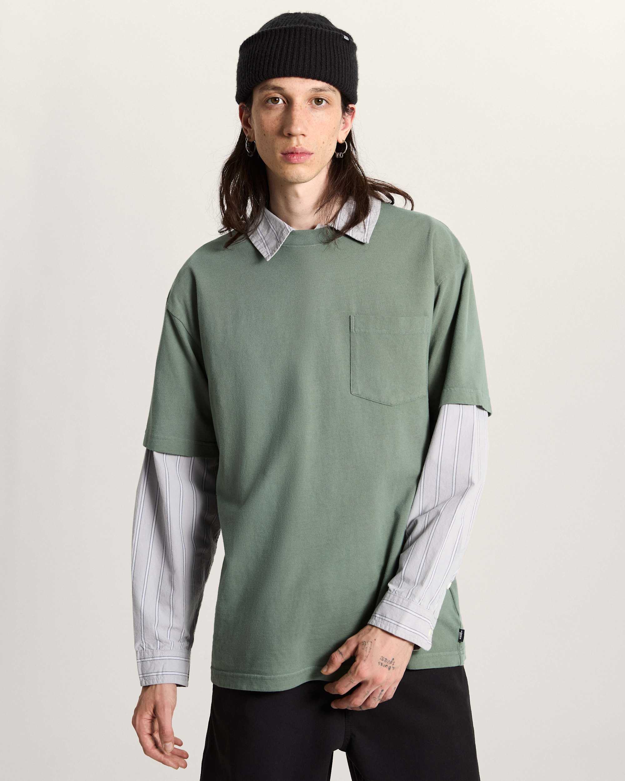 Sun Beams Pocket SS Tee Eternal Sage VANS Verde alt2