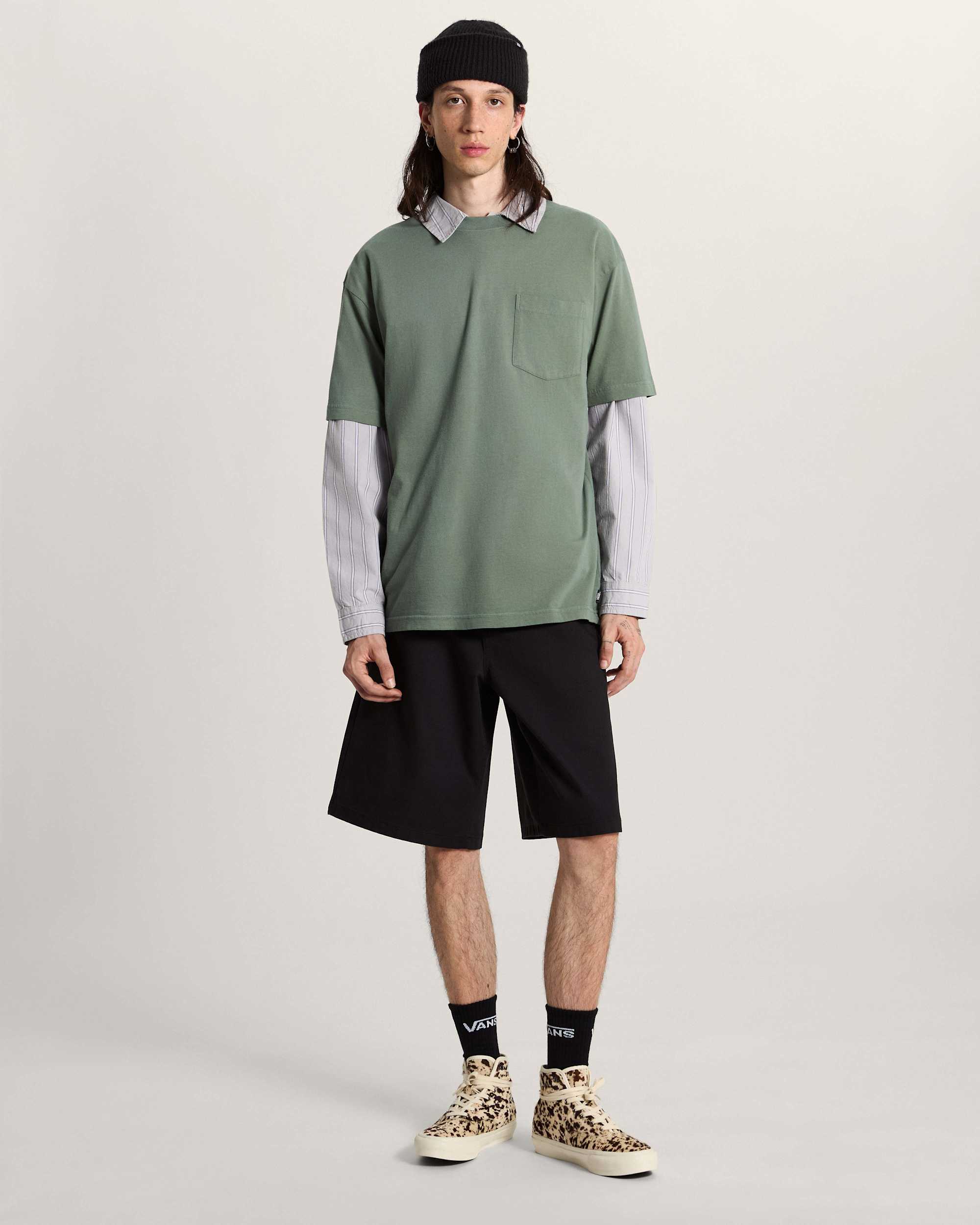 Sun Beams Pocket SS Tee Eternal Sage VANS Verde alt4