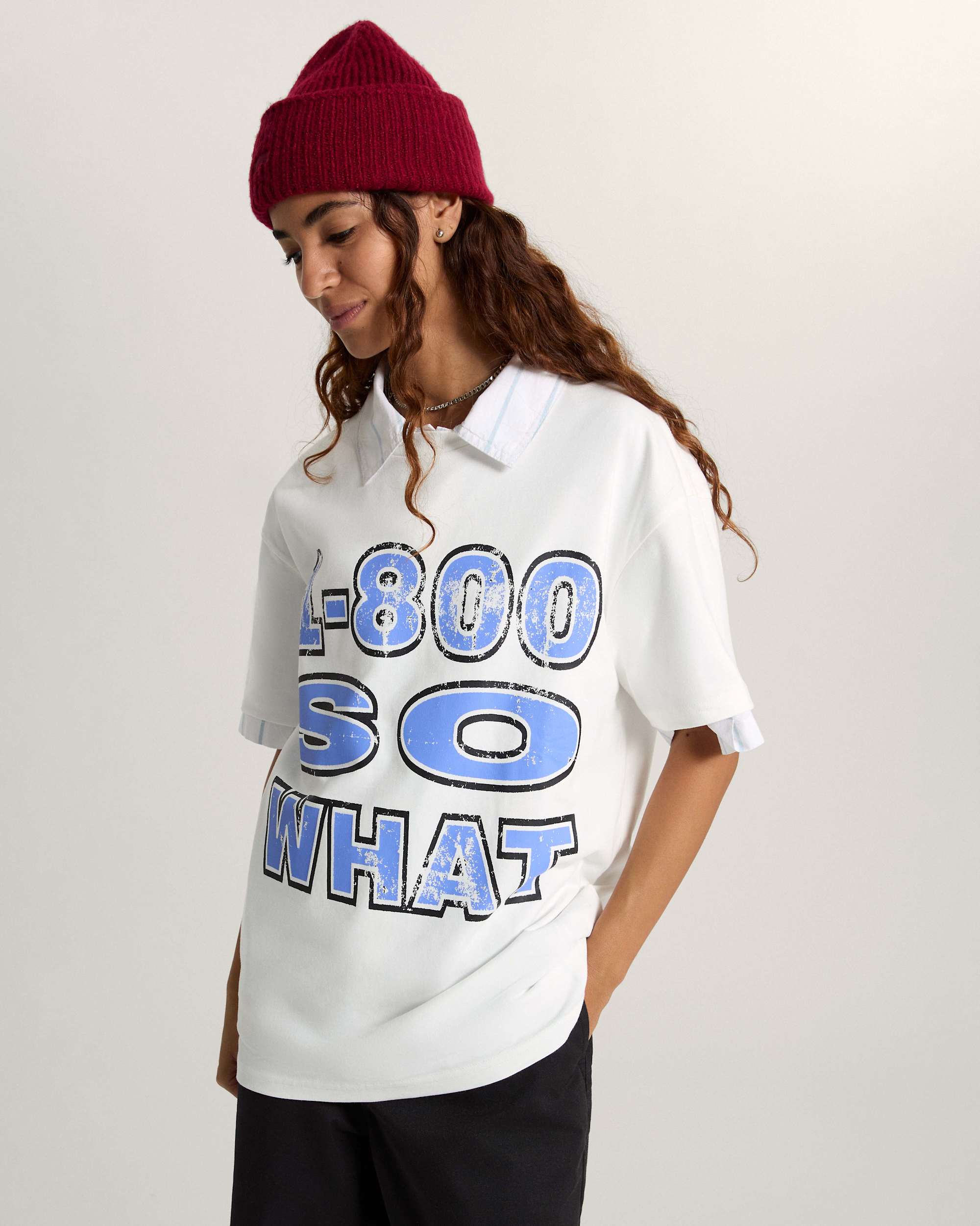 1 800 So What SS Tee White VANS Blanco alt2
