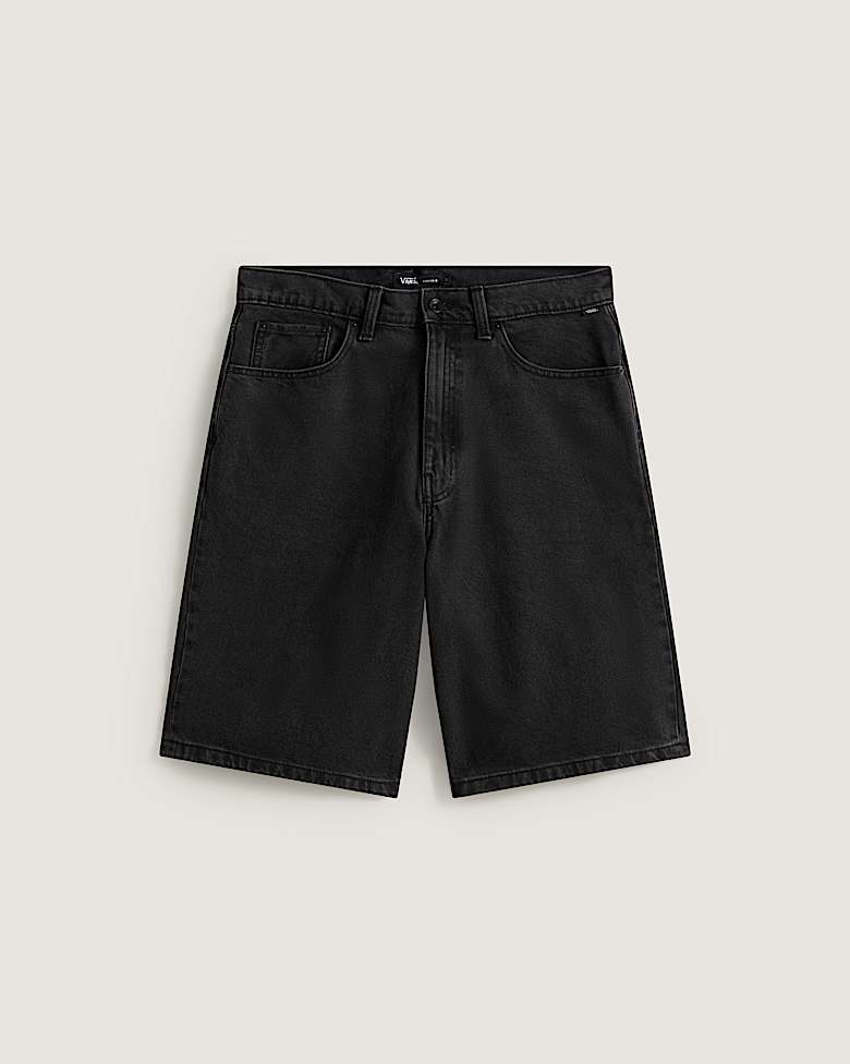 Stretched Logo Denim Shorts in Black| Vans SE