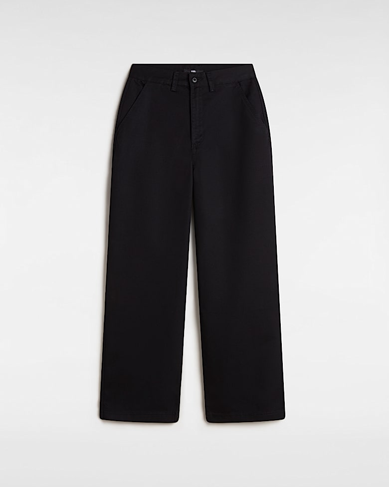【U LAN】Carpenter Pintuck Cotton Wide Pants 304 Albion Carpenter Pants - Caribou | Women's High-waisted