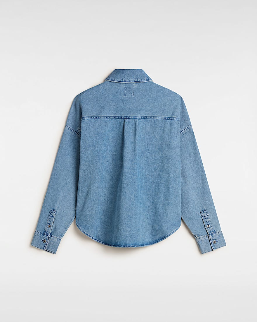 Antica Boxy Denim Long Sleeve Woven Shirt