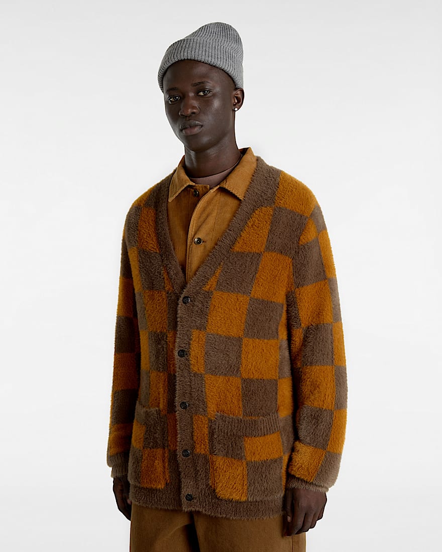 Canfield Checkerboard Cardigan VANS OrangeBraun ALT2