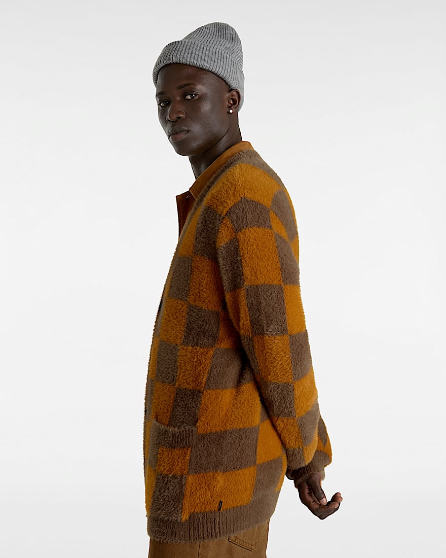 Canfield Checkerboard Cardigan VANS OrangeBraun ALT4