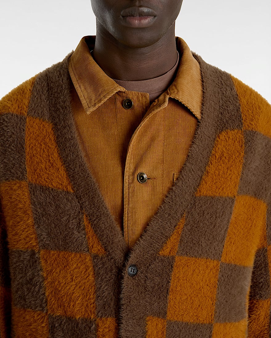 Canfield Checkerboard Cardigan VANS OrangeBraun ALT6