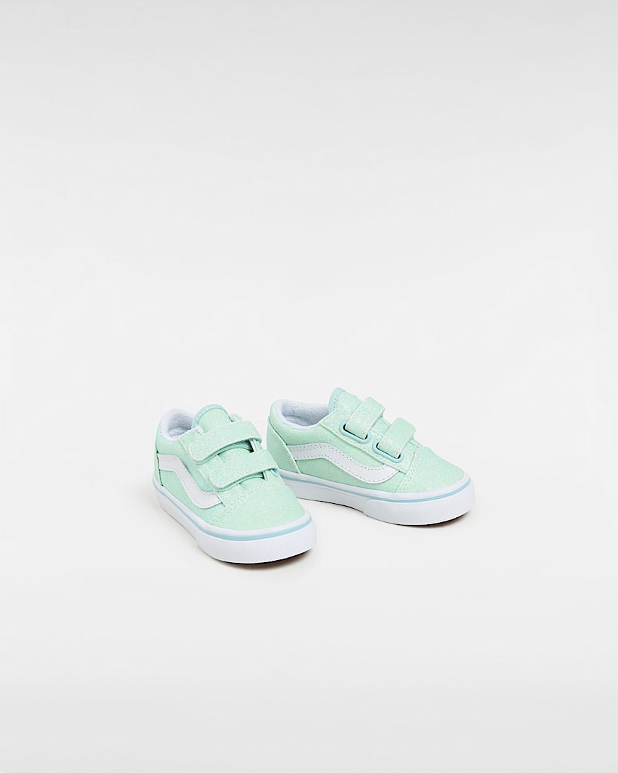 Kleinkinder Old Skool Glitter Schuhe mit Klettverschluss 14 Jahre VANS Blau ALT1