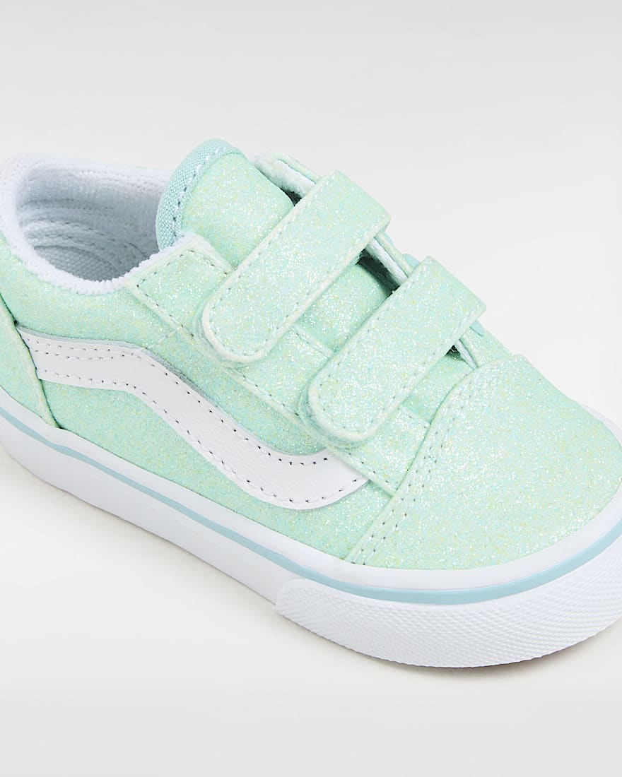 Kleinkinder Old Skool Glitter Schuhe mit Klettverschluss 14 Jahre VANS Blau ALT3