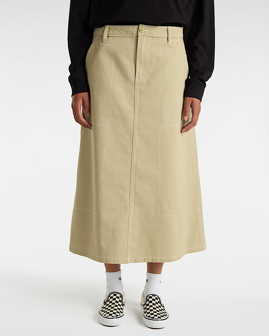 Codey Long Flare Utility Skirt
