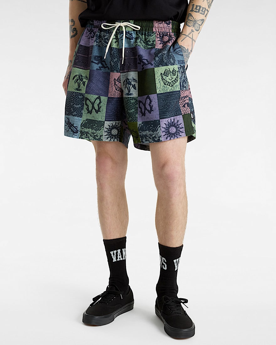Primary Solid Elastic Boardshorts