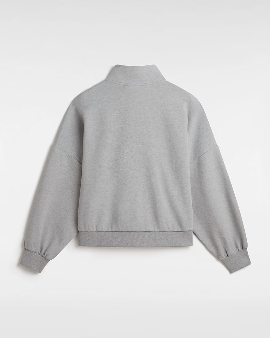 Elevated Double Knit Loose Mock Neck Sweatshirt