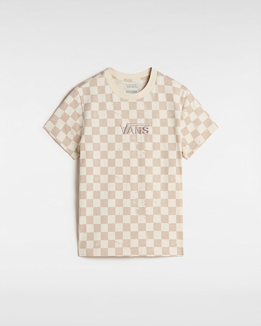 Allover Check Rundhals-T-Shirt - 1