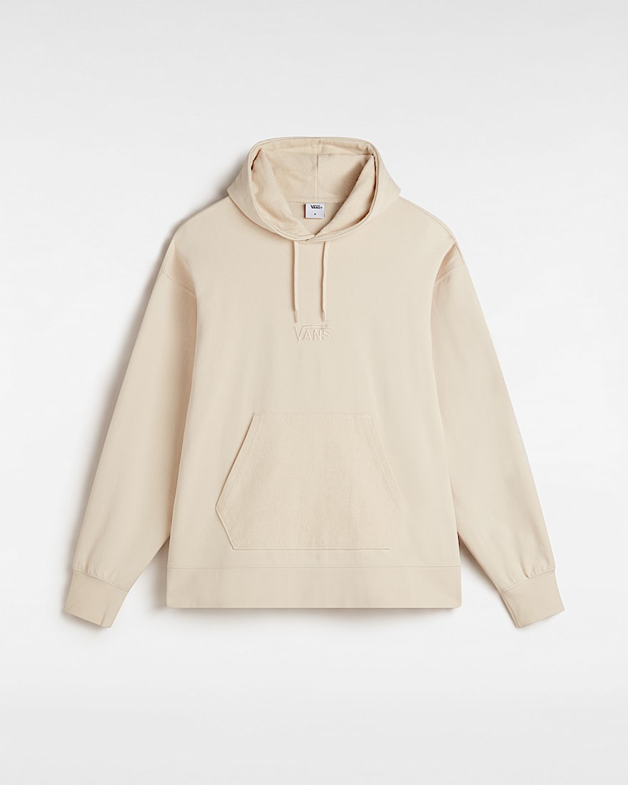 Premium Oversized Pullover Logo Hoodie VANS Beige HERO