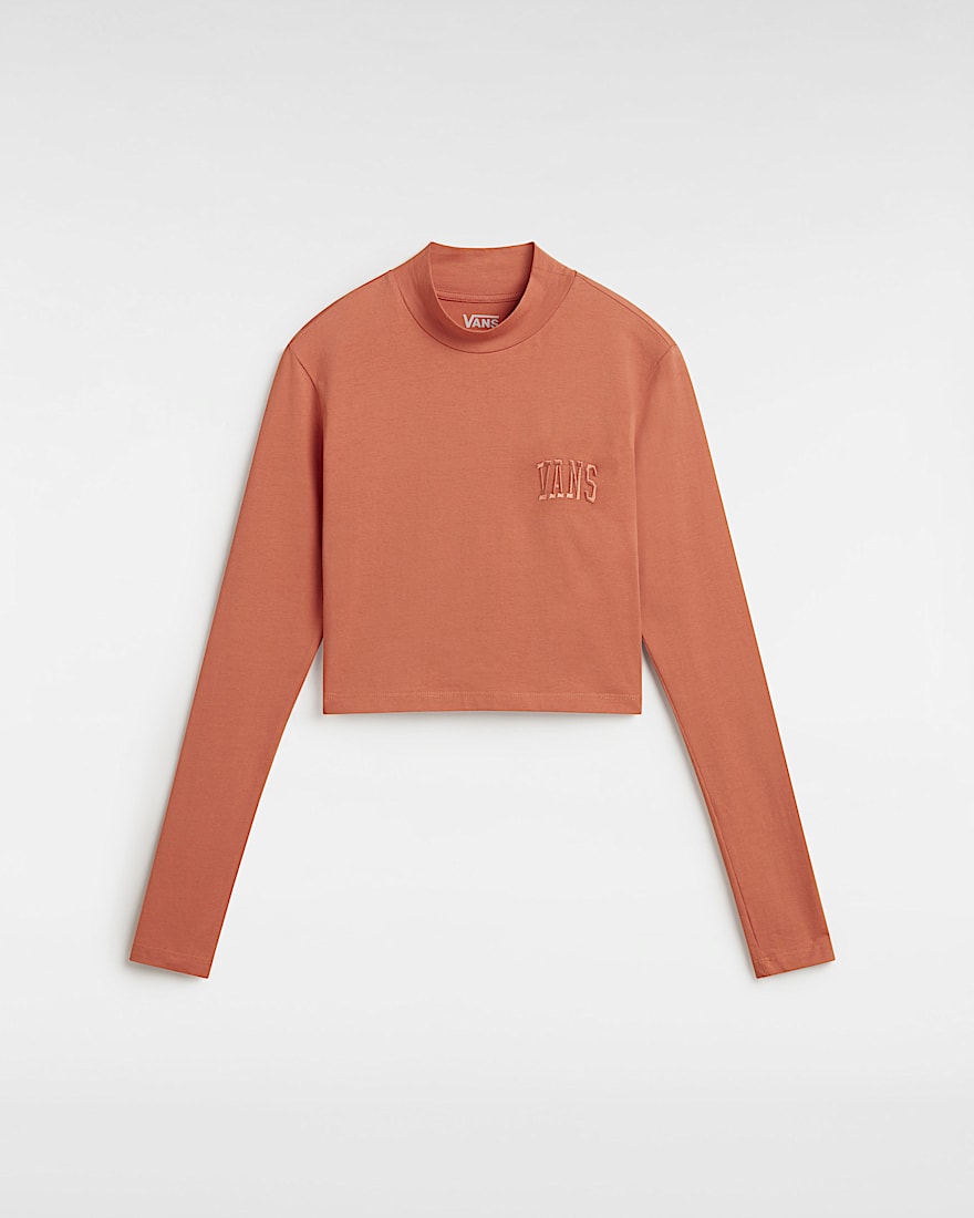 Mini Mock Neck Long Sleeve T-Shirt - 1