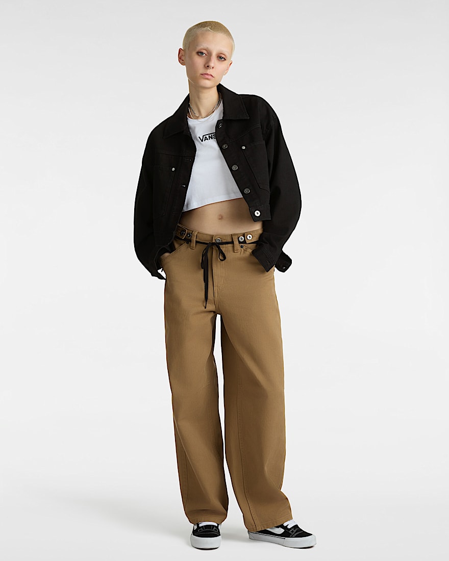 Flying V Crop RundhalsTShirt VANS Wei ALT4