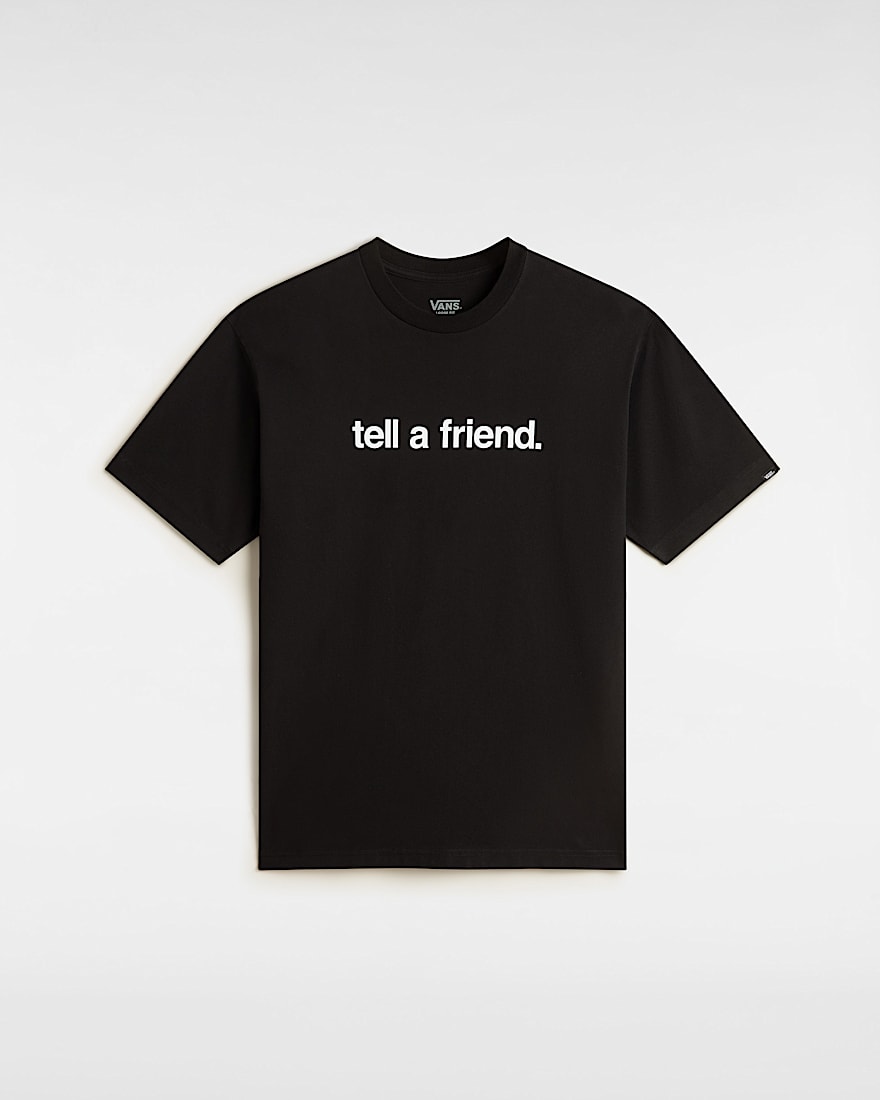 Tell a Friend TShirt VANS Schwarz HERO