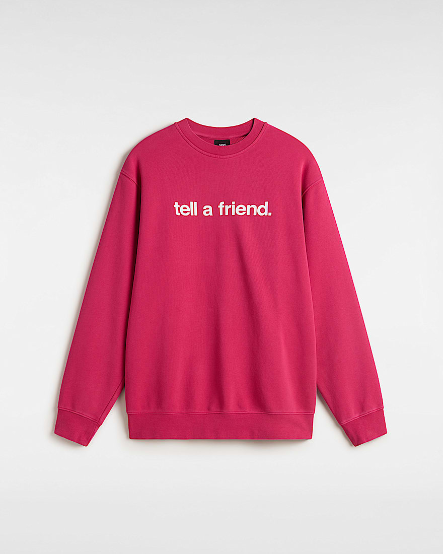 Tell a Friend Crew Sweatshirt VANS Rosa HERO