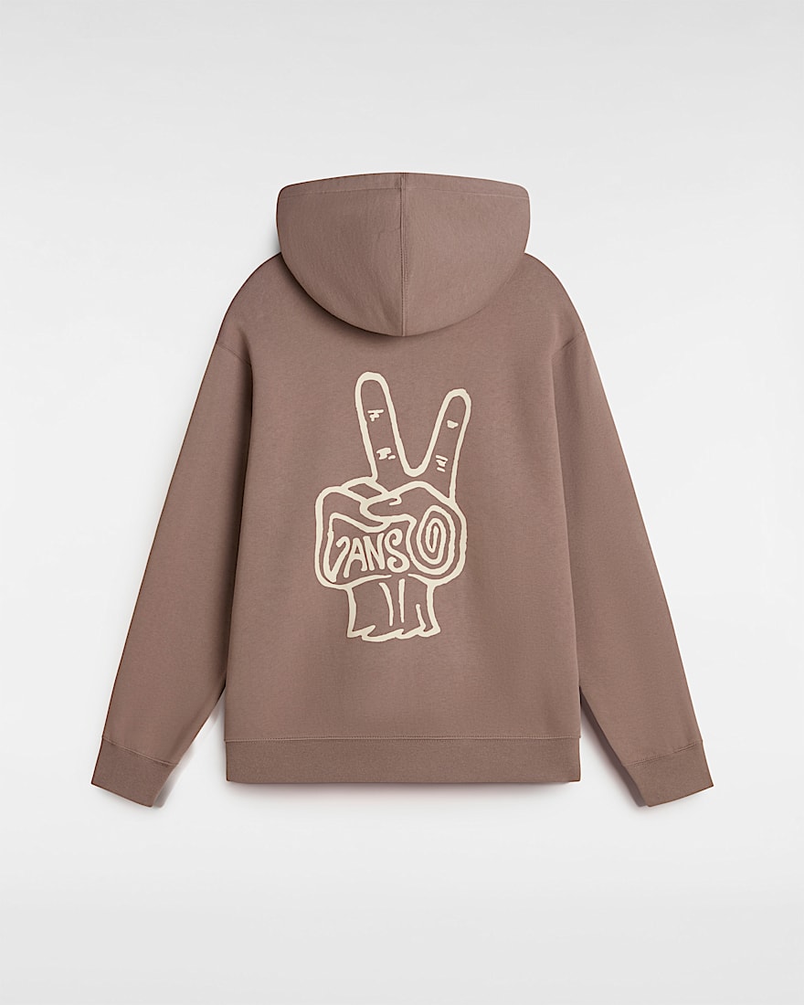 V Hand Loose Pullover Hoodie