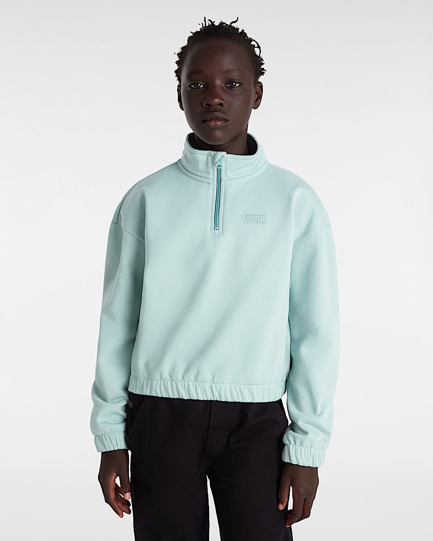 Sudadera de cuello alto con media cremallera de niña (8-14 años)