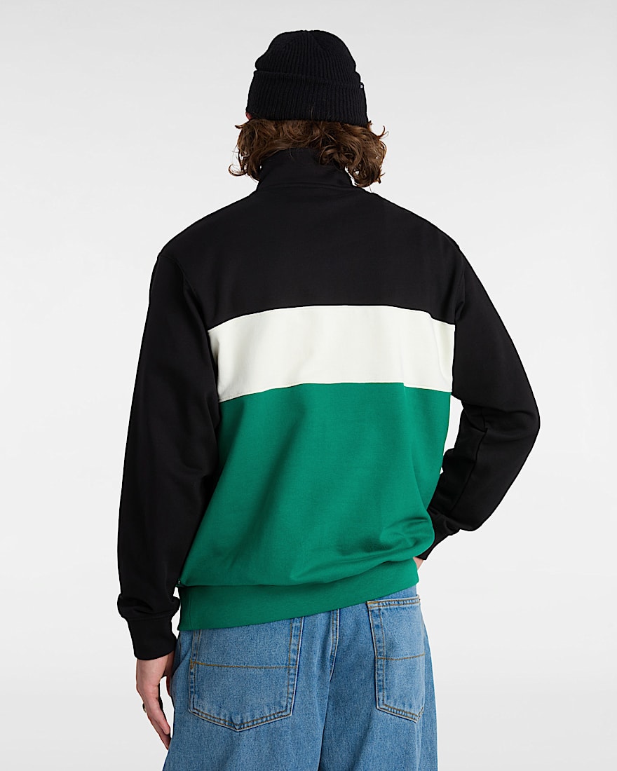Logo Vintage Colorblock Half Sweatshirt