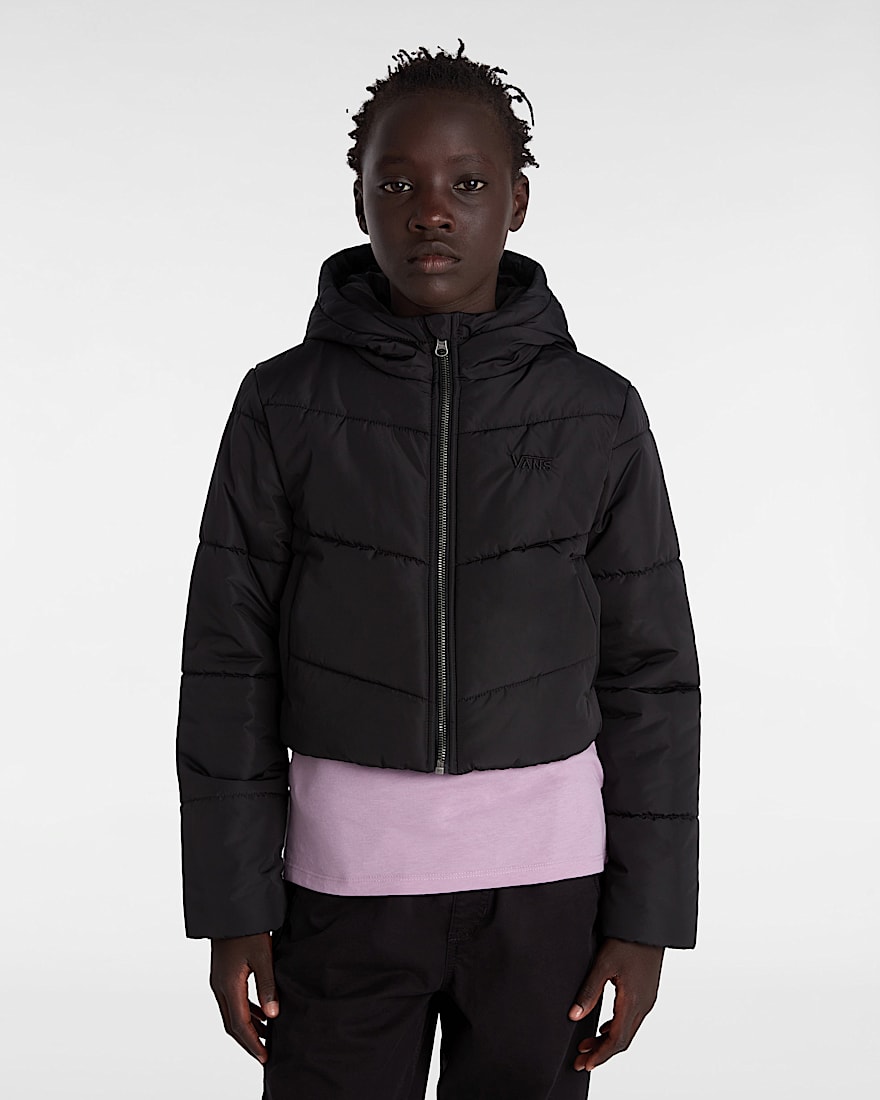 Kinder MTE Foundry Crop Steppjacke mit Kapuze 814 Jahre VANS Schwarz ALT2