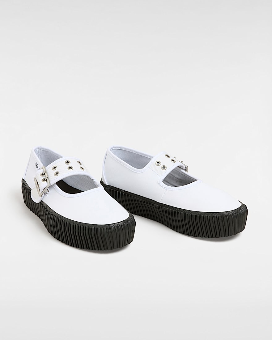 Mary Jane Creeper Schuhe VANS Wei ALT1