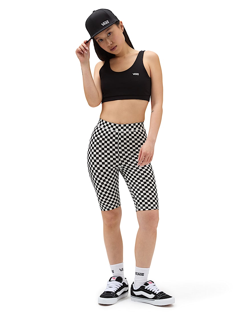 Flying V Print Legging Shorts VANS BlackWhite ALT1