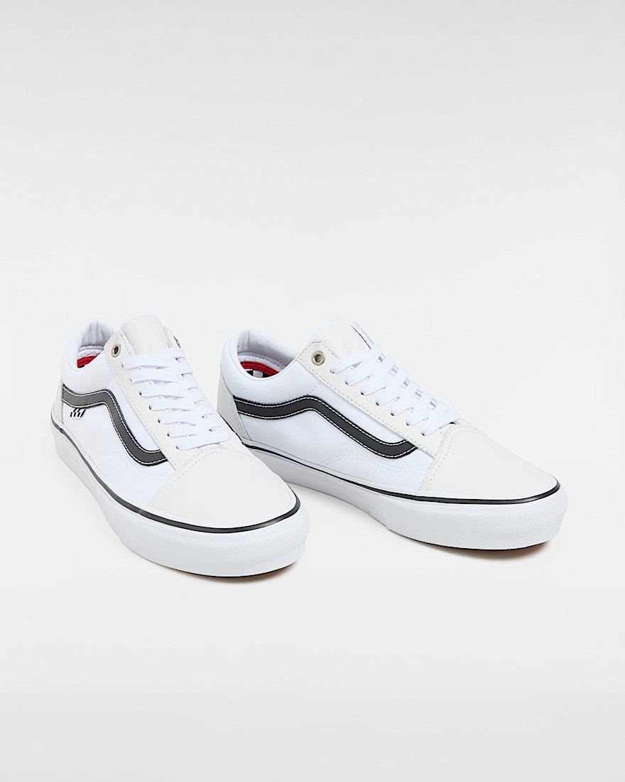 Skate Old Skool Lederschuhe VANS Wei ALT1