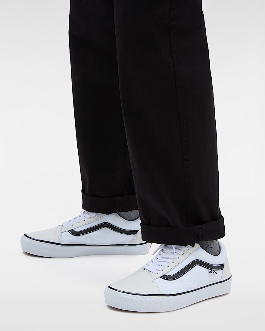Skate Old Skool Lederschuhe VANS Wei ALT4