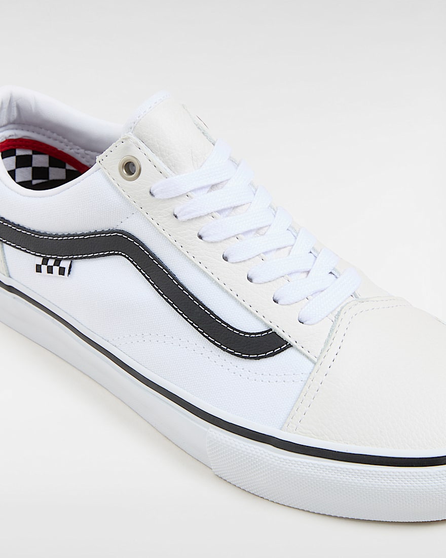 Skate Old Skool Lederschuhe VANS Wei ALT3