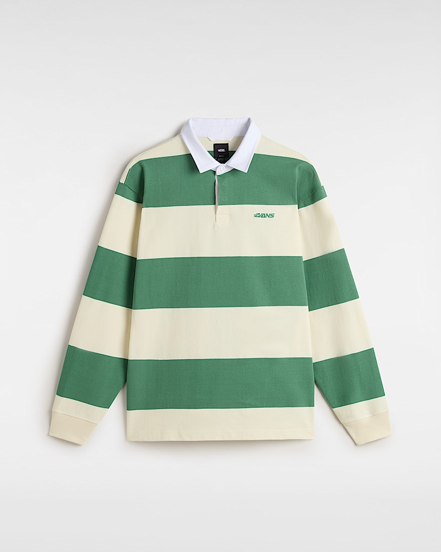 Ward Stripe Rugby Knit Polo VANS Grn HERO