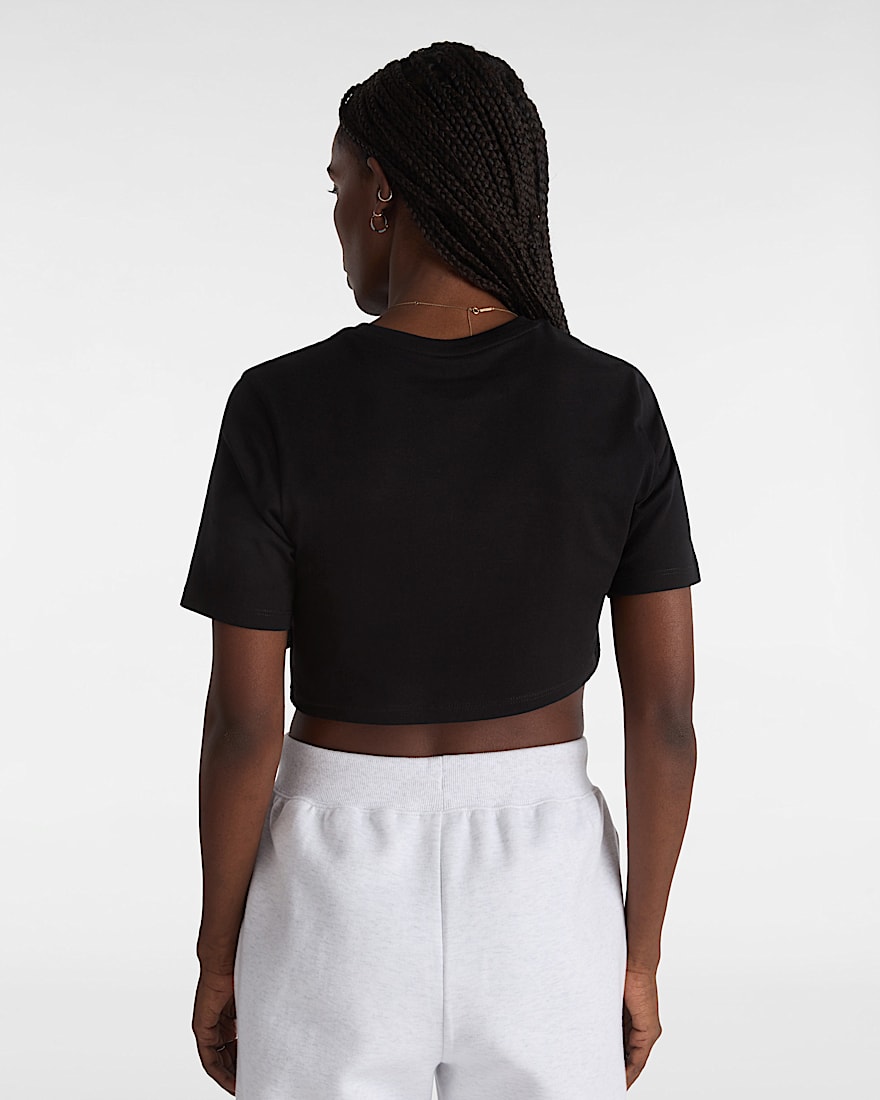 Flying V Crop RundhalsTShirt VANS Schwarz ALT3