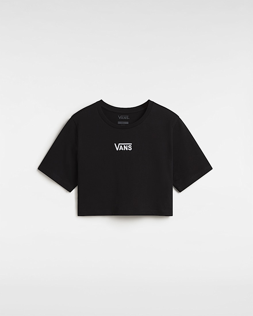 Flying V Crop RundhalsTShirt VANS Schwarz HERO
