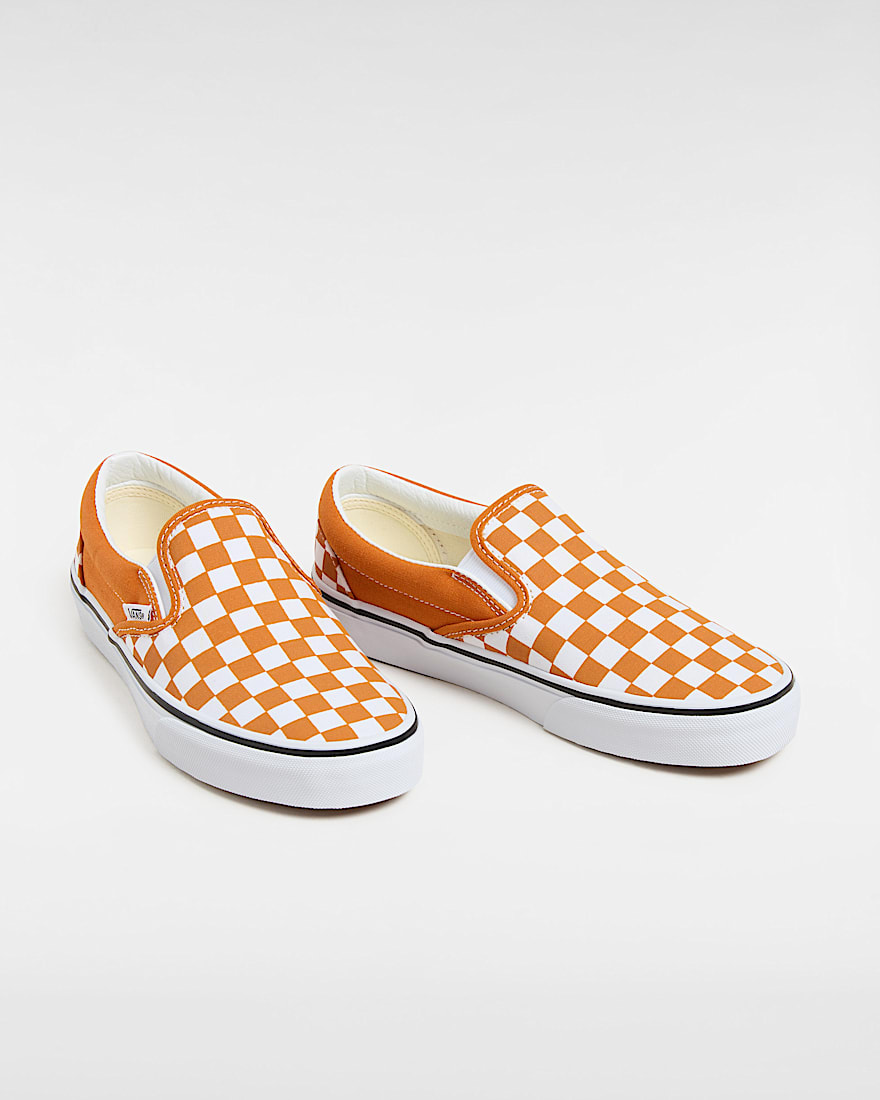 SlipOn Checkerboard Schuhe VANS Orange ALT1