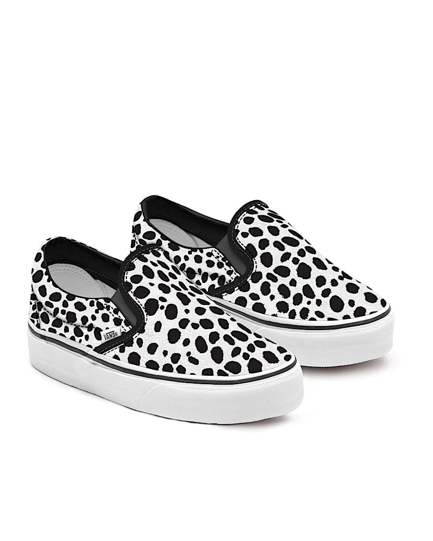 KleinKinder Personalisierbare Dalmatian SlipOn 14 Jahre VANS SchwarzWei HERO