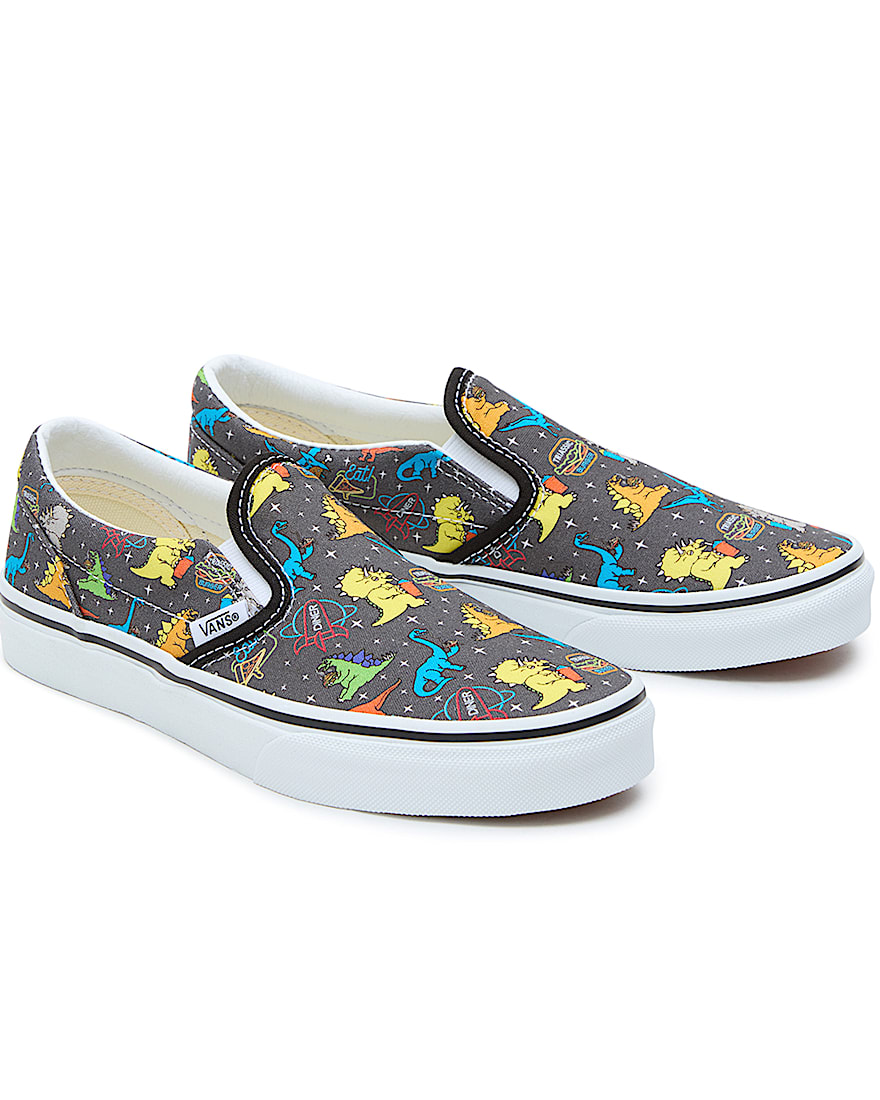 Jugendliche Dino Classic SlipOn Schuhe 814 Jahre VANS GrauWei HERO