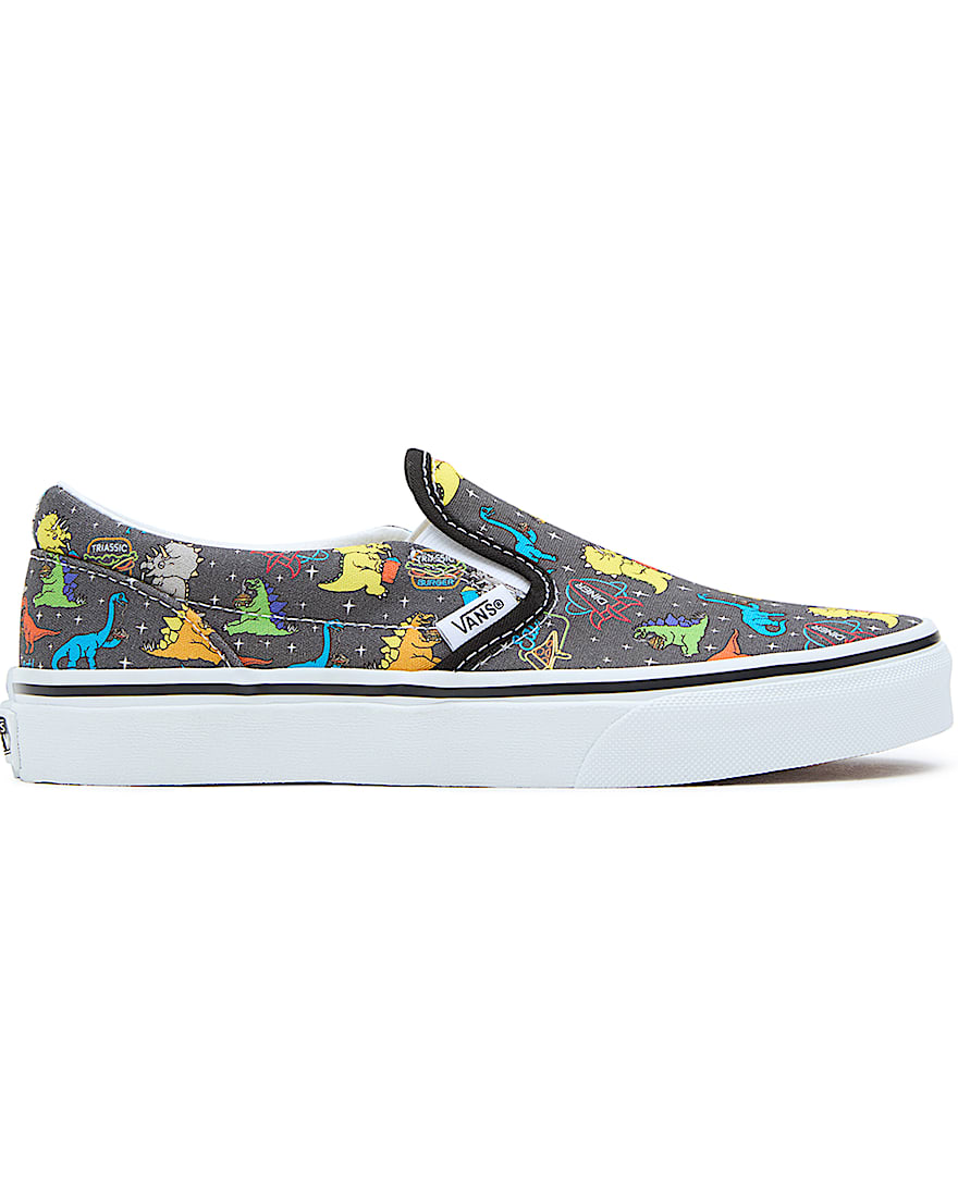 Jugendliche Dino Classic SlipOn Schuhe 814 Jahre VANS GrauWei ALT3