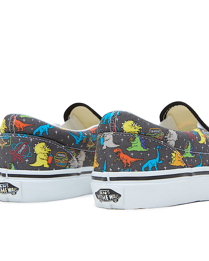 Jugendliche Dino Classic SlipOn Schuhe 814 Jahre VANS GrauWei ALT6
