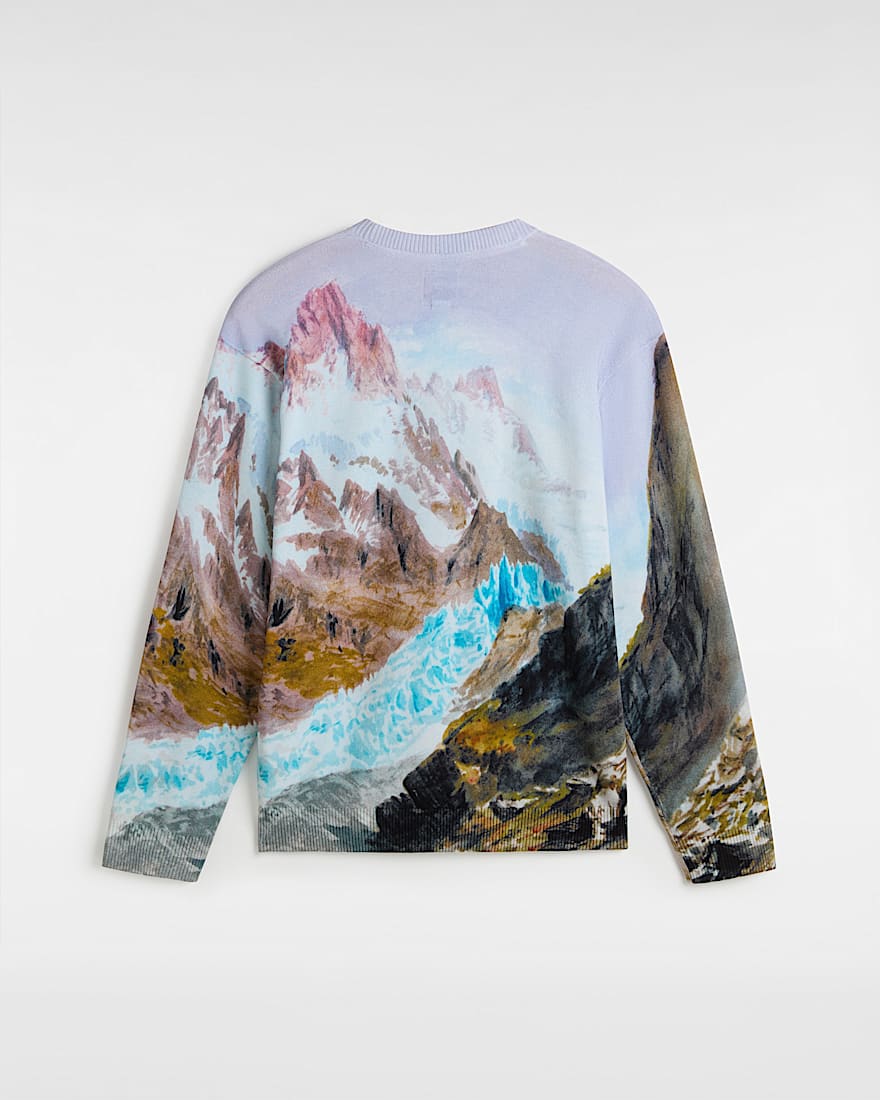 Premium Printed Knit Sweater VANS White ALT1