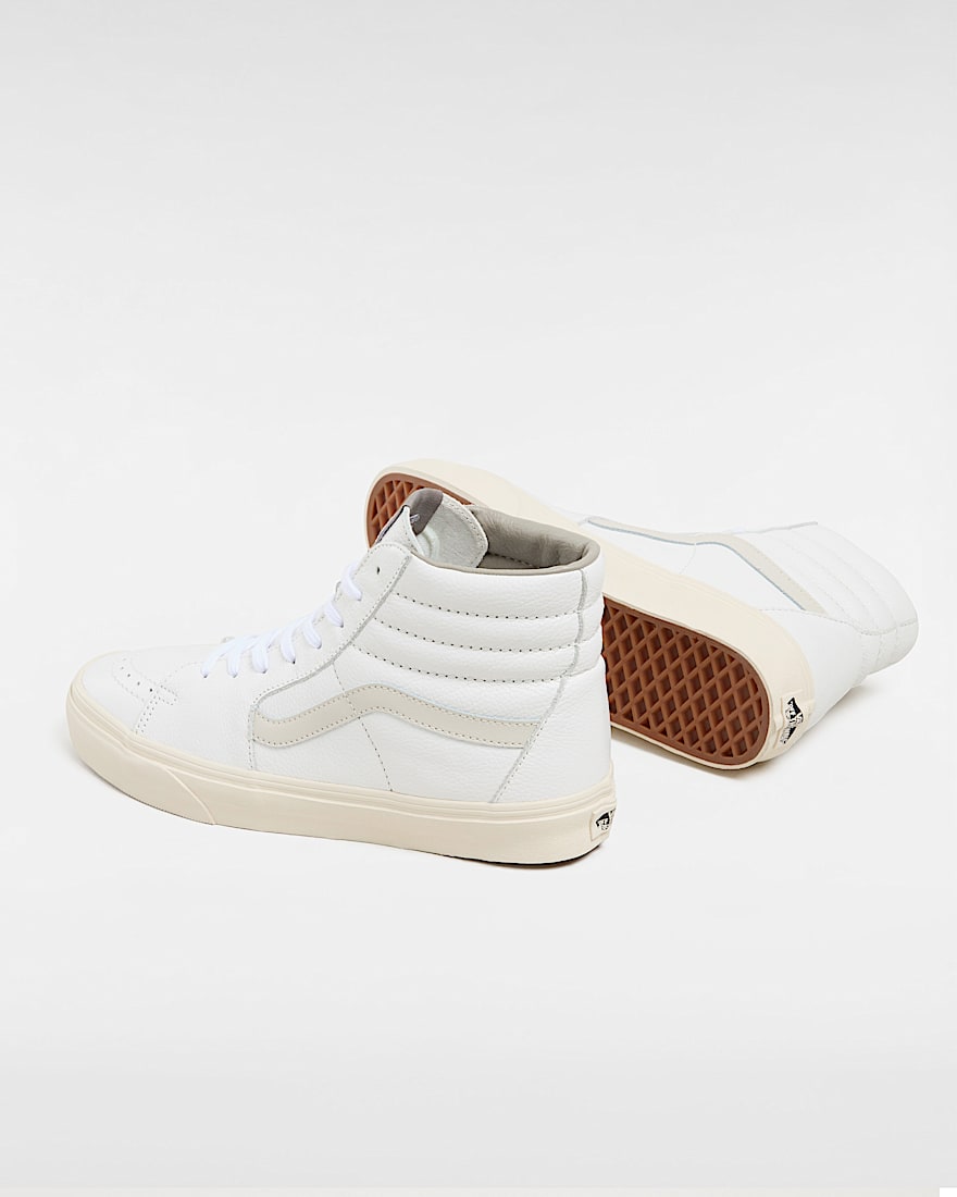 Sk8Hi Premium Lederschuhe VANS Wei ALT2