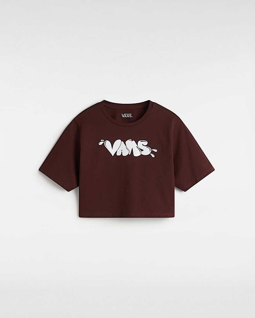 Busted Type Crop RundhalsTShirt VANS Braun HERO