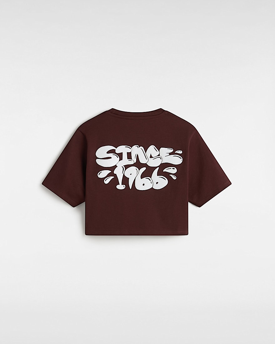 Busted Type Crop RundhalsTShirt VANS Braun ALT1