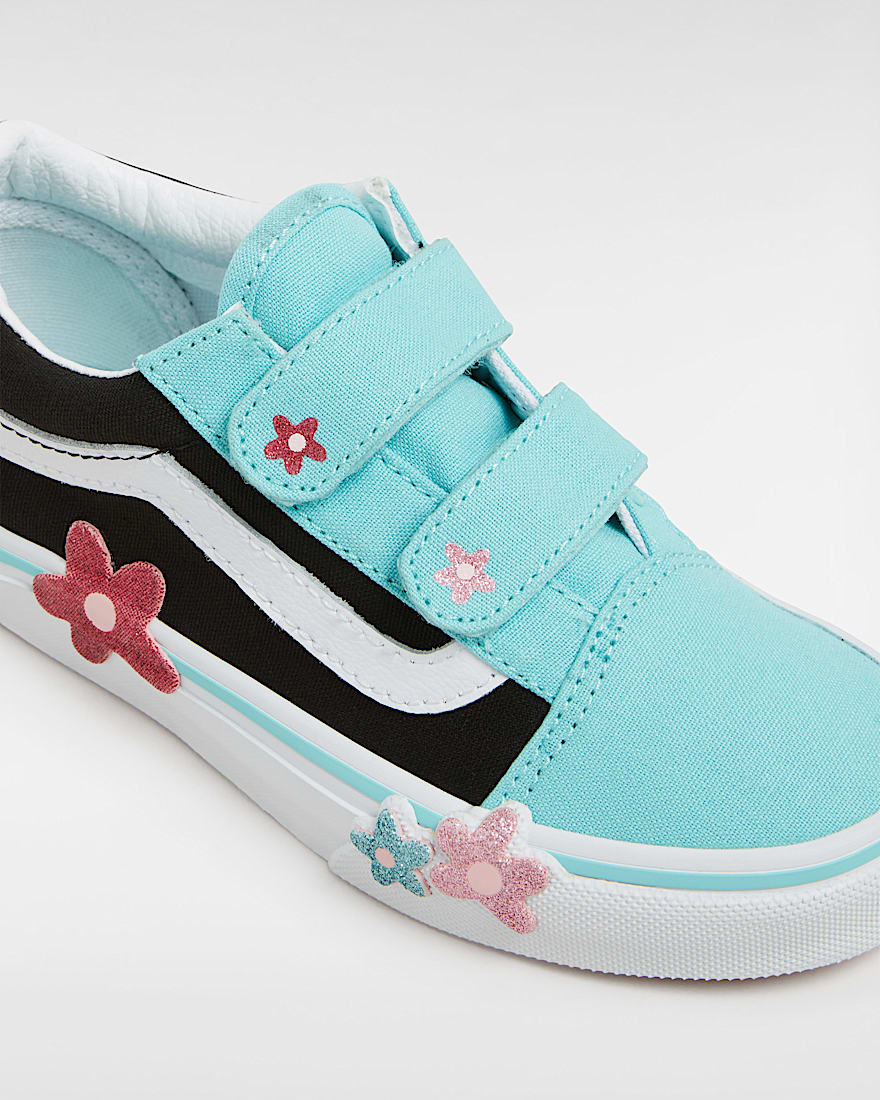 Kids Old Skool Hook and Loop Glitter Shoes (4-8 years)