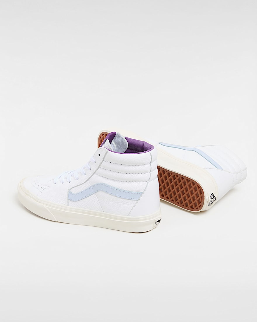 Sk8Hi Premium Lederschuhe VANS WeiBlau ALT2
