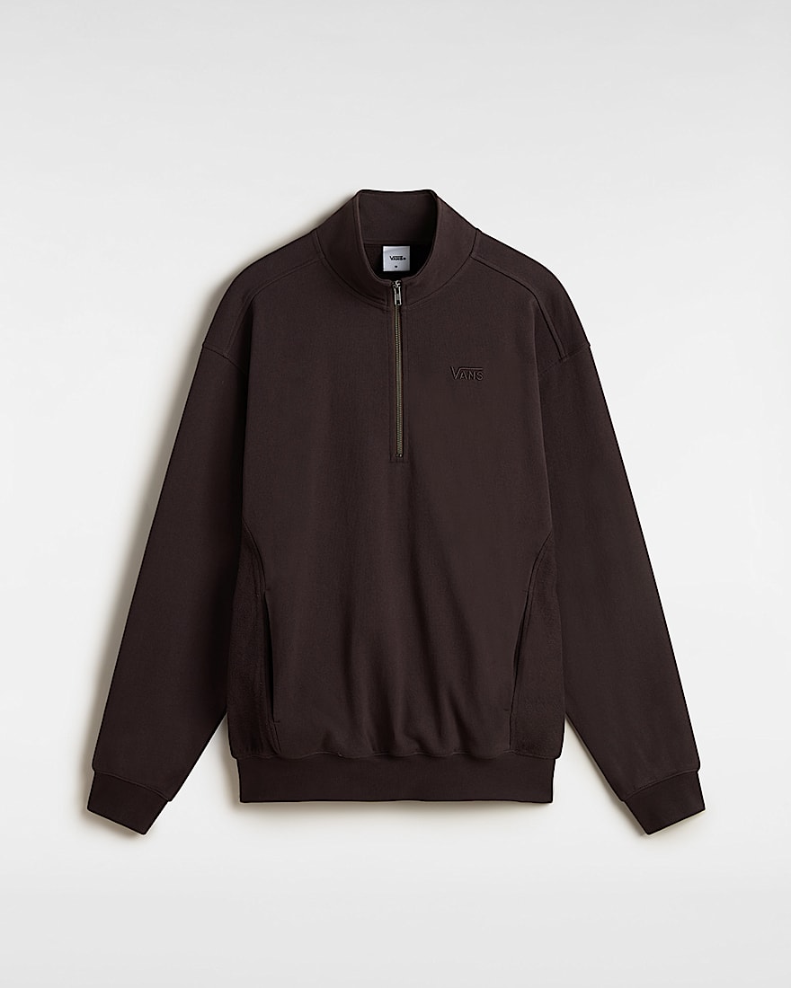 Premium Half Zip Sweatshirt VANS Brown HERO