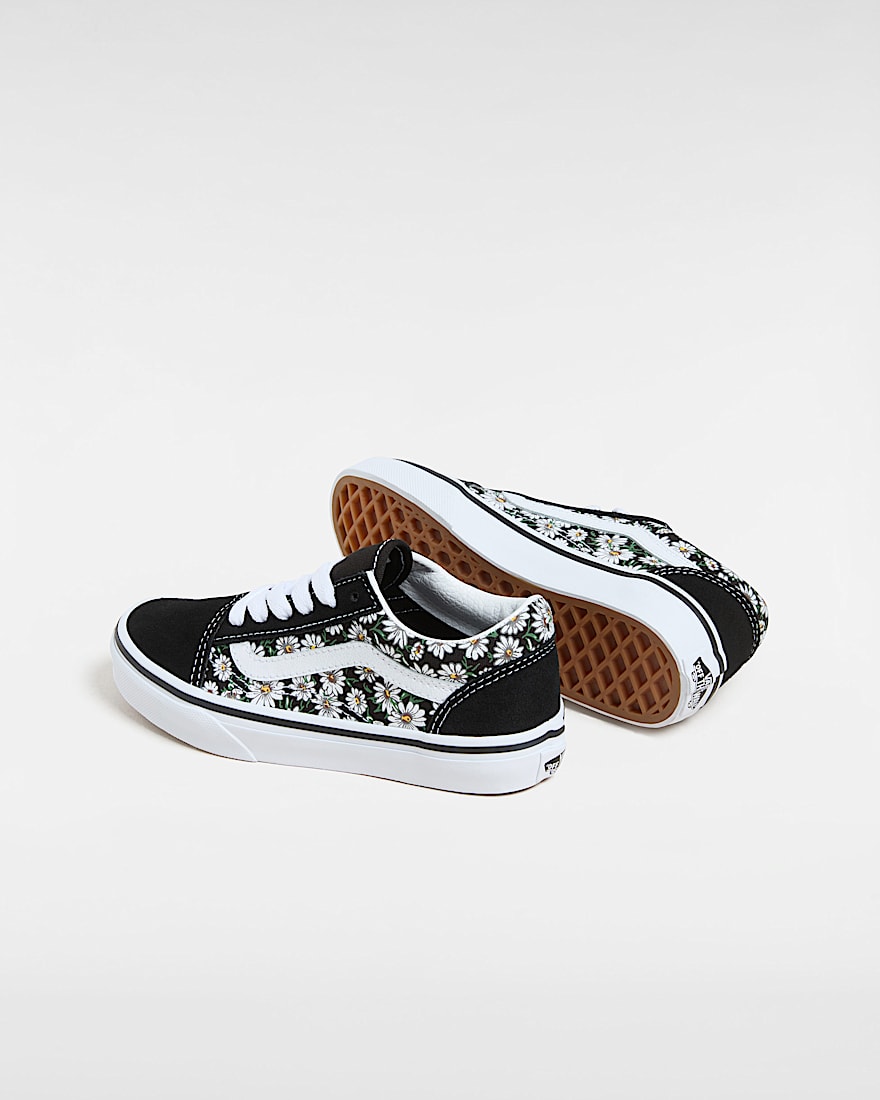 Kinder Old Skool Daisies Schuhe 48 Jahre VANS Schwarz ALT2