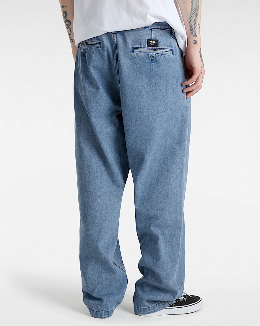 Authentic Chino Loose Tapered Pleated Spijkerbroek