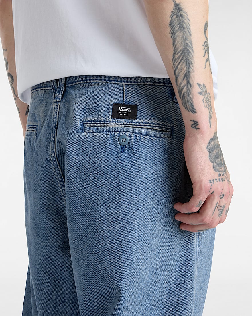 Authentic Chino Loose Tapered Pleated Spijkerbroek