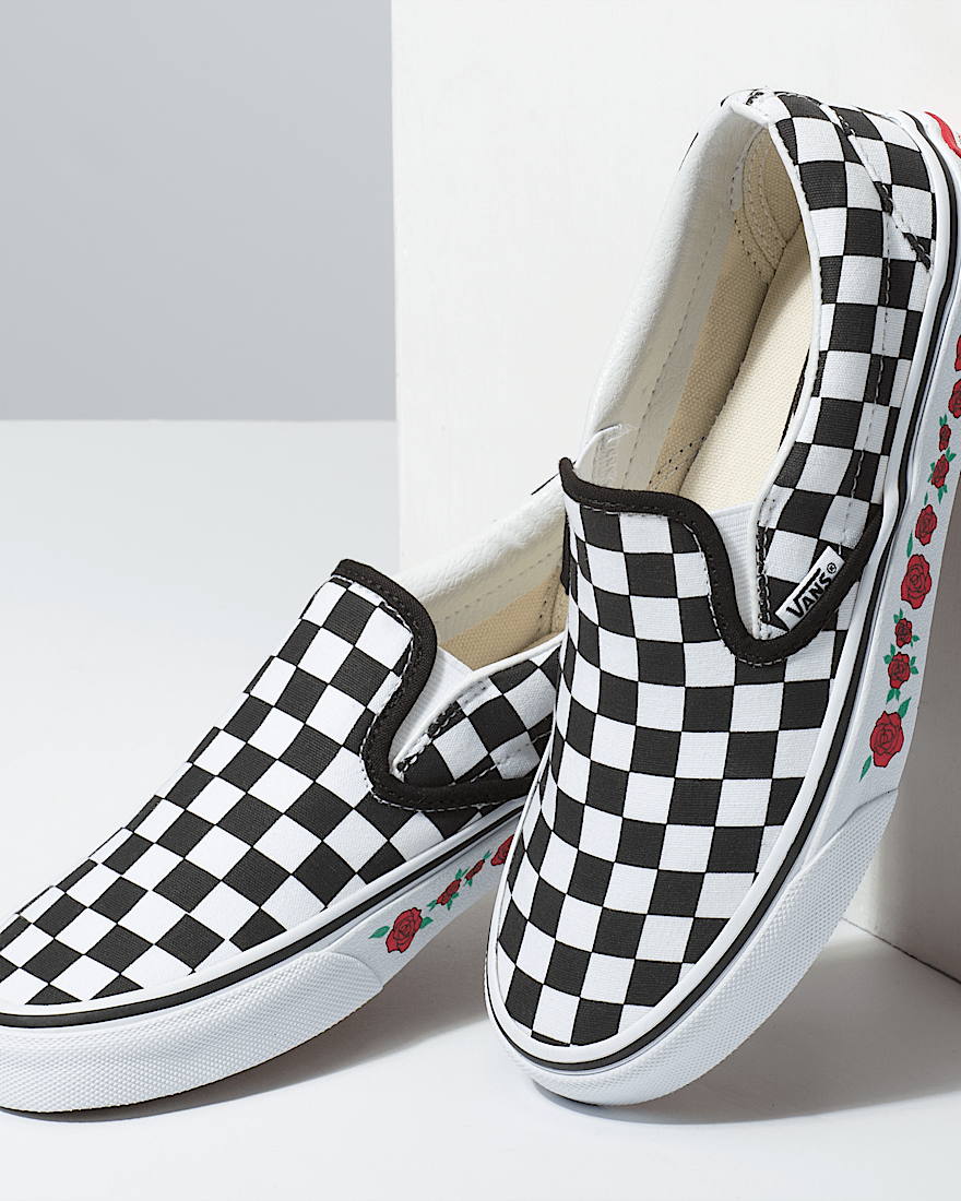 Customs Checkerboard Rose Slip-On