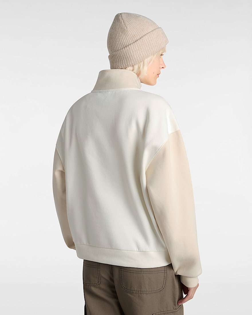 Colorblock Sweatshirt mit Stehkragen VANS Beige ALT3